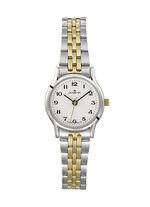 Dugena-Quartz-Damenuhr mit Edelstahlbandgehäuse 