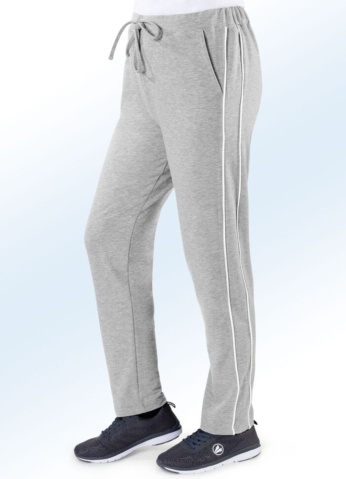 „Plantier“-Freizeithose in 3 Farben GRAU MELIERT