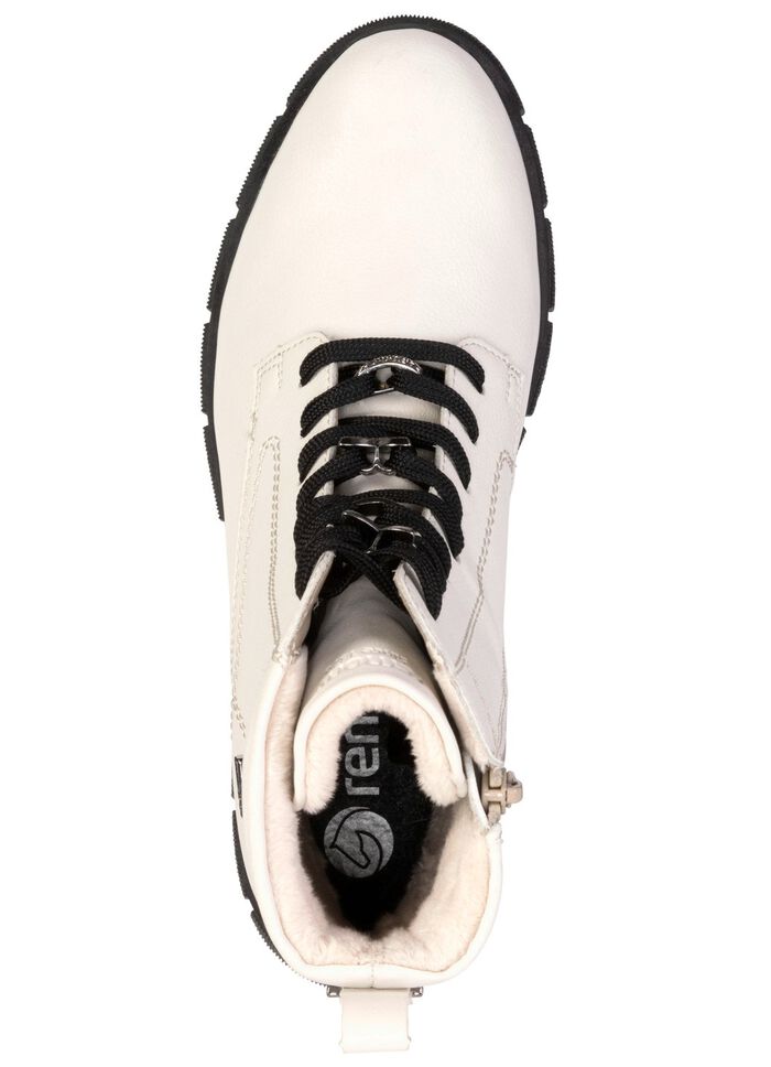 Remonte, schicke Damen-Stiefeletten, Winterschuhe, Weite G, mit Rei&szlig;verschluss NATURWEISS