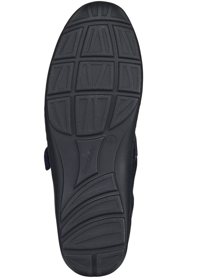 Waldl&auml;ufer, bequeme Damen-Slipper, Weite H, mit herausnehmbarem Fu&szlig;bett DUNKELBLAU