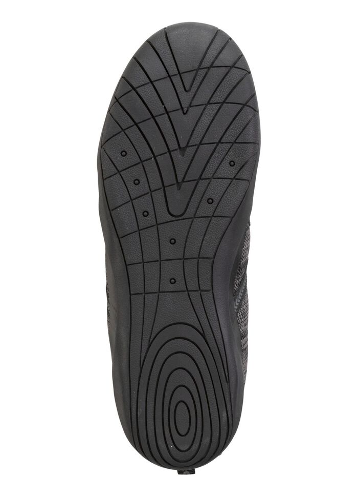 Barfu&szlig;schuh aus Textilmaterial mit Synthetik-Bes&auml;tzen SCHWARZ-GRAU