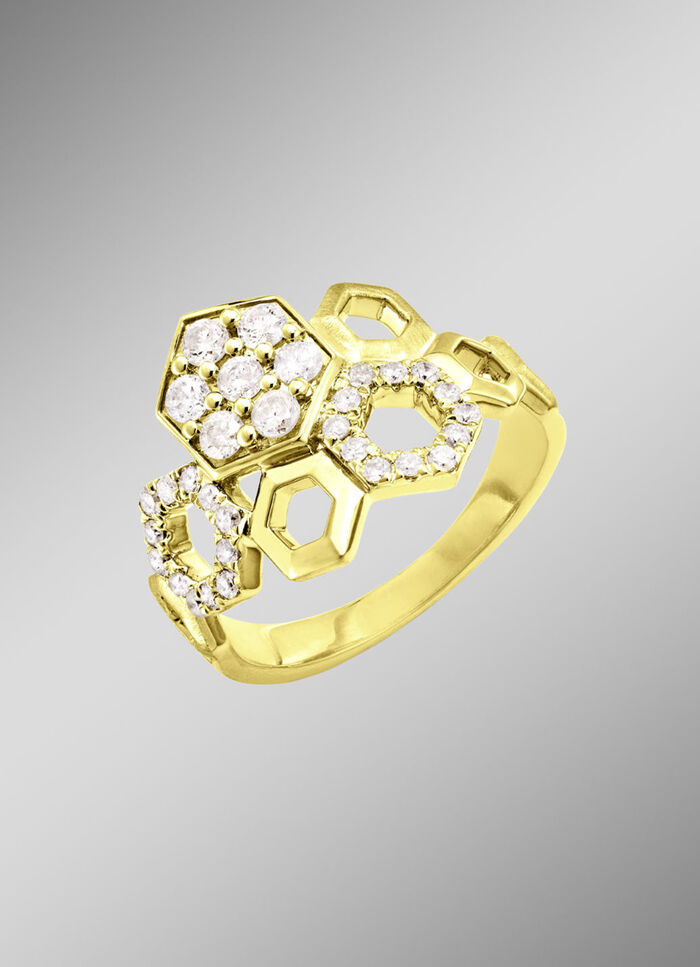 Bildsch&ouml;ner Damenring mit Brillanten 