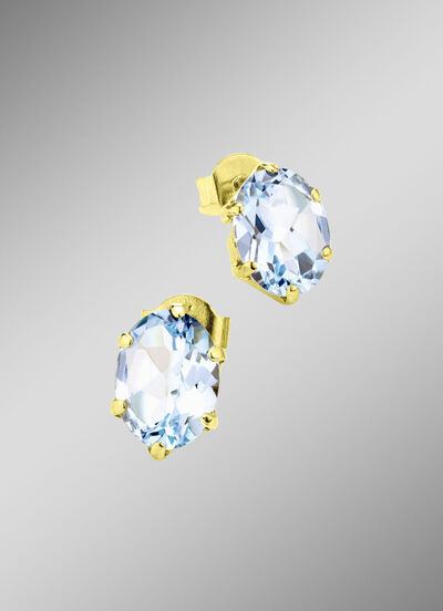 Ohrstecker mit Blautopas 