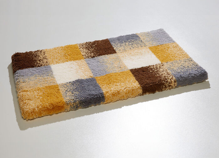 Supersoft Badgarnitur mit rutschhemmender Rückseite BEIGE-GRAU