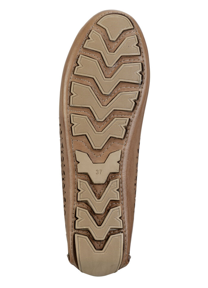 Gemini Slipper aus schattiertem Nappaleder COGNAC