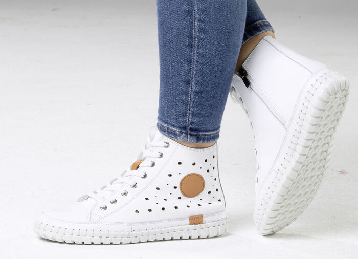 Gemini, sommerliche Damen-Boots, Weite G, mit herausnehmbarem Fußbett WEISS