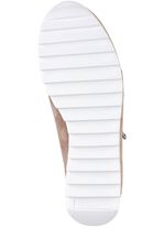 Waldl&auml;ufer Schn&uuml;r-Bootie mit seitlichen Glitzersteinchen SANDBEIGE