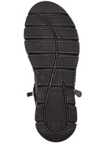 ELENA EDEN-Bootie mit schwarzem Plüschkragen GRAU