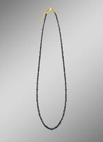 Au&szlig;ergew&ouml;hnliche Halskette mit Roh-Diamanten in Dunkelgrau 