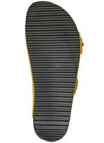 Andrea Conti Pantolette mit bunt bedrucktem Lederfu&szlig;bett GELB