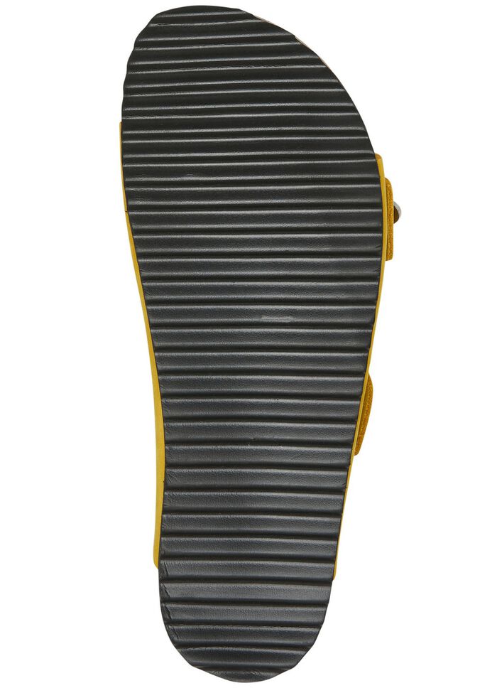 Andrea Conti Pantolette mit bunt bedrucktem Lederfu&szlig;bett GELB