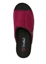 Pantoffel aus Veloursmaterial BORDEAUX