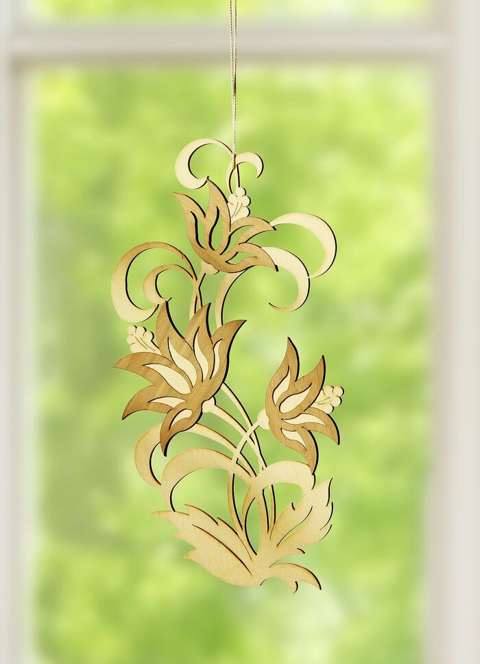 Holz-Fensterbild aus dem Erzgebirge 