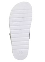 ELENA EDEN, klassische Damen-Clogs, Weite, G, mit verstellbarer Schlie&szlig;e WEISS-BUNT