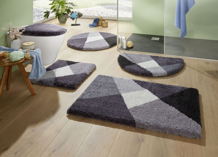 Badvorleger von LineaDue mit rutschhemmender Rückseite GRAU