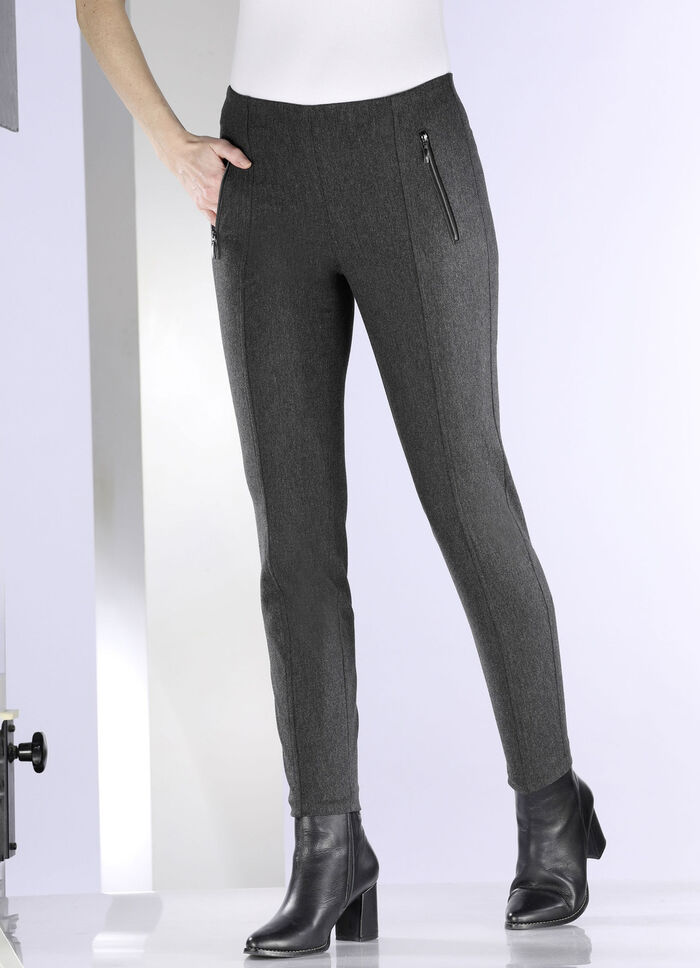 Hose mit Rei&szlig;verschluss-Taschen ANTHRAZIT MELIERT