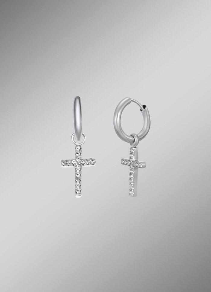 Vielseitige Klappcreolen mit synth. Zirkonia 