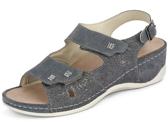 Mubb, bequeme Damen-Sandalen, Weite H, mit herausnehmbarem Fu&szlig;bett 