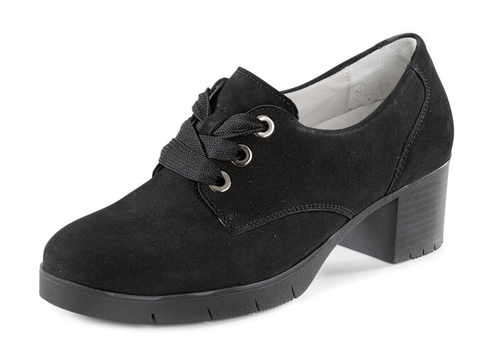 Waldl&auml;ufer, bequemer Damen-Trotteur, Weite H, mit herausnehmbarem Fu&szlig;bett SCHWARZ