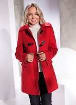 Jacke mit Knebelverschl&uuml;ssen KIRSCHROT