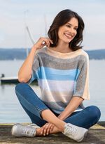 Pullover in Garnmix mit Glanzeffekt 