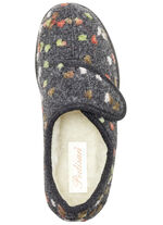 Hausschuh mit anatomisch geformtem Fußbett GRAU-BUNT