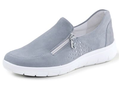 ELENA EDEN Slipper aus hochwertigem Veloursleder mit Zier-Perforation 