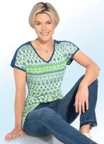 Shirt mit silberfarbenem Glanzgarn 