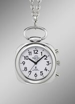 Funk-Anh&auml;ngeruhr mit sprechender Zeitansage auf Knopfdruck 