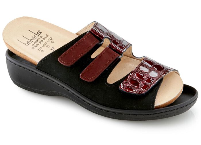 ELENA EDEN, bequeme Damen-Pantoletten, Weite H, mt herausnehmbarem Fu&szlig;bett 