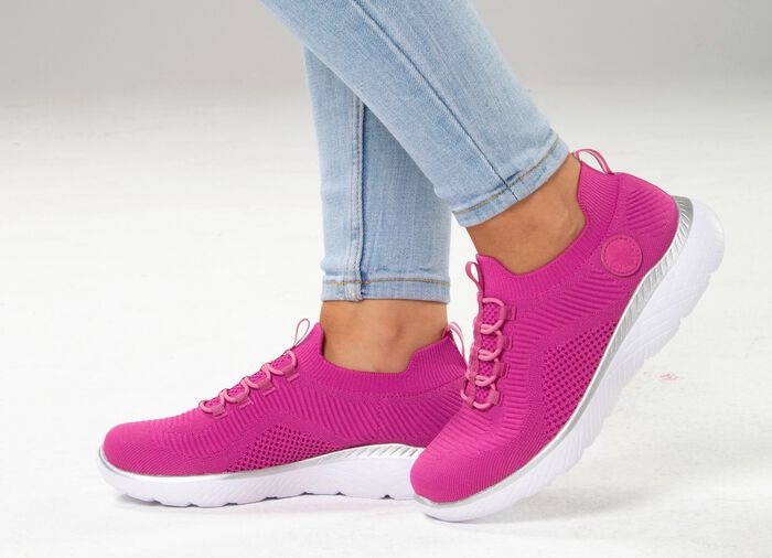 Rieker, leichte Damen-Sneaker, Weite G, mit MemoSoft-Textileinlage 