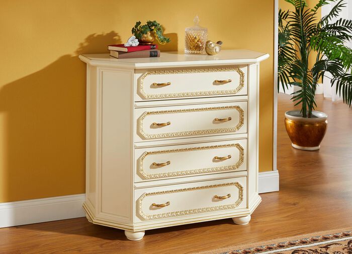 Hochwertige M&ouml;belserie mit Echtholzfurnier CREME-GOLD