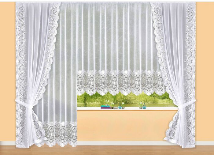 Raffgardinen-Garnitur mit Universalschienenband 