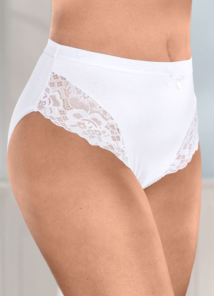 Viererpack Slips mit elastischer Spitze 