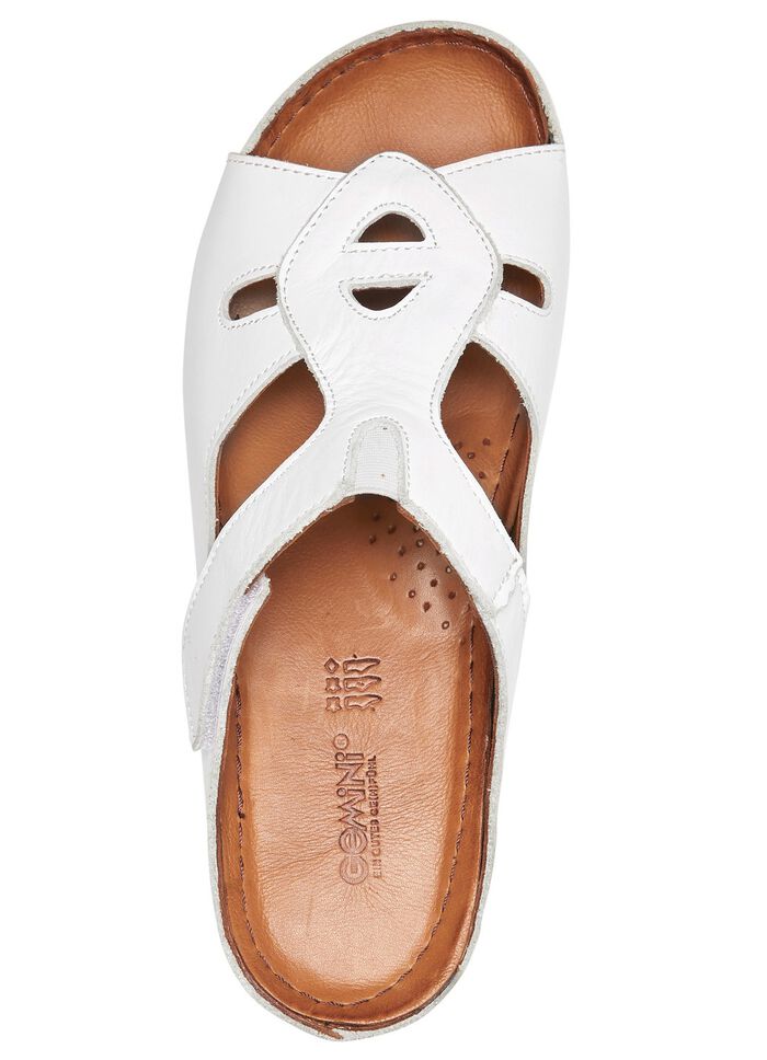 Gemini Pantolette mit dekorativem Gummizug WEISS