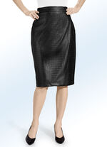 Rock in modischer Wickeloptik SCHWARZ