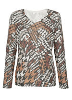 Pullover in grafischem Dessin 