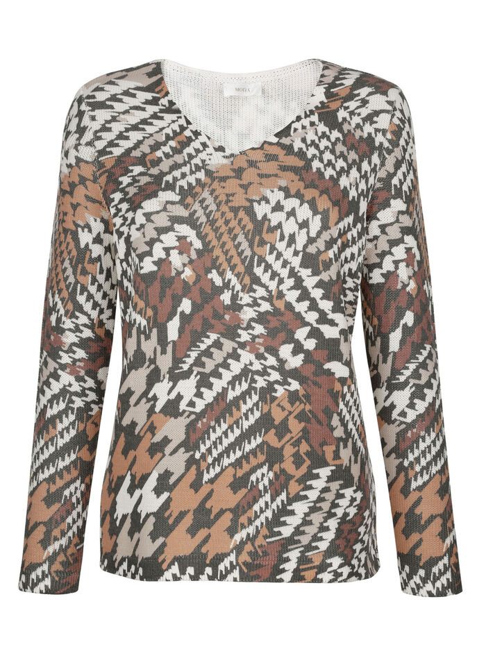 Pullover in grafischem Dessin 
