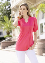 Unifarbene Shirt-Tunika 