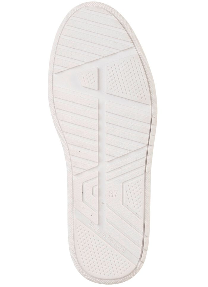 ELENA EDEN Schn&uuml;rschuh  mit Velour-Besatz NATURWEISS