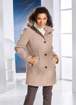 Jacke mit abnehmbarem Kubstpelz-Besatz KORK