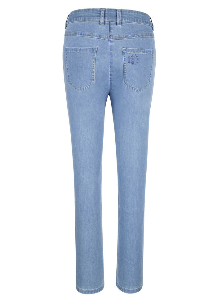 Kn&ouml;chellange Jeans in 5-Pocket-Form HELLBLAU