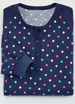 Zweierpack Nachthemden, knielang mit langer Knopfleiste 