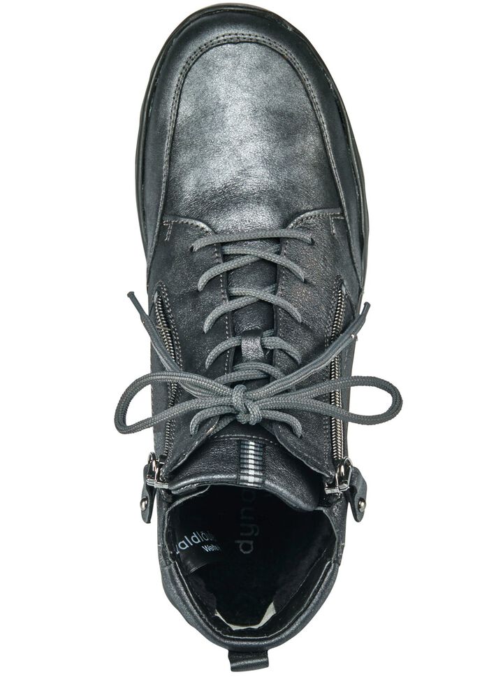 Waldl&auml;ufer, gef&uuml;tterte Damen-Stiefeletten, Winterschuhe, Weite H, mit herausnehmbarem Fu&szlig;bett ALTSILBER