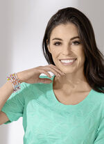 Stretch-Armband mit S&uuml;&szlig;wasser-Zuchpterlen 