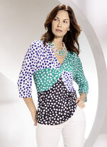 Shirt-Tunika in Wickel-Optik 