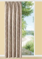 &Uuml;bergardine mit sch&ouml;nem Wellendessin BRAUN