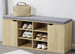 Schuhbank mit Sitzkissen EICHE-SONOMA