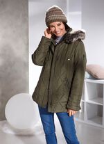 Jacke mit abnehmbarer Kunstpelz-Besatz 