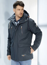 Funktionsjacke mit abtrennbarer Kapuze 